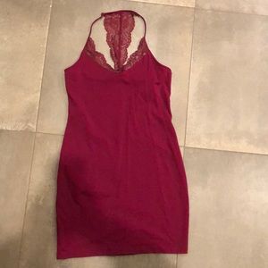 Burgundy Bodycon Dress
